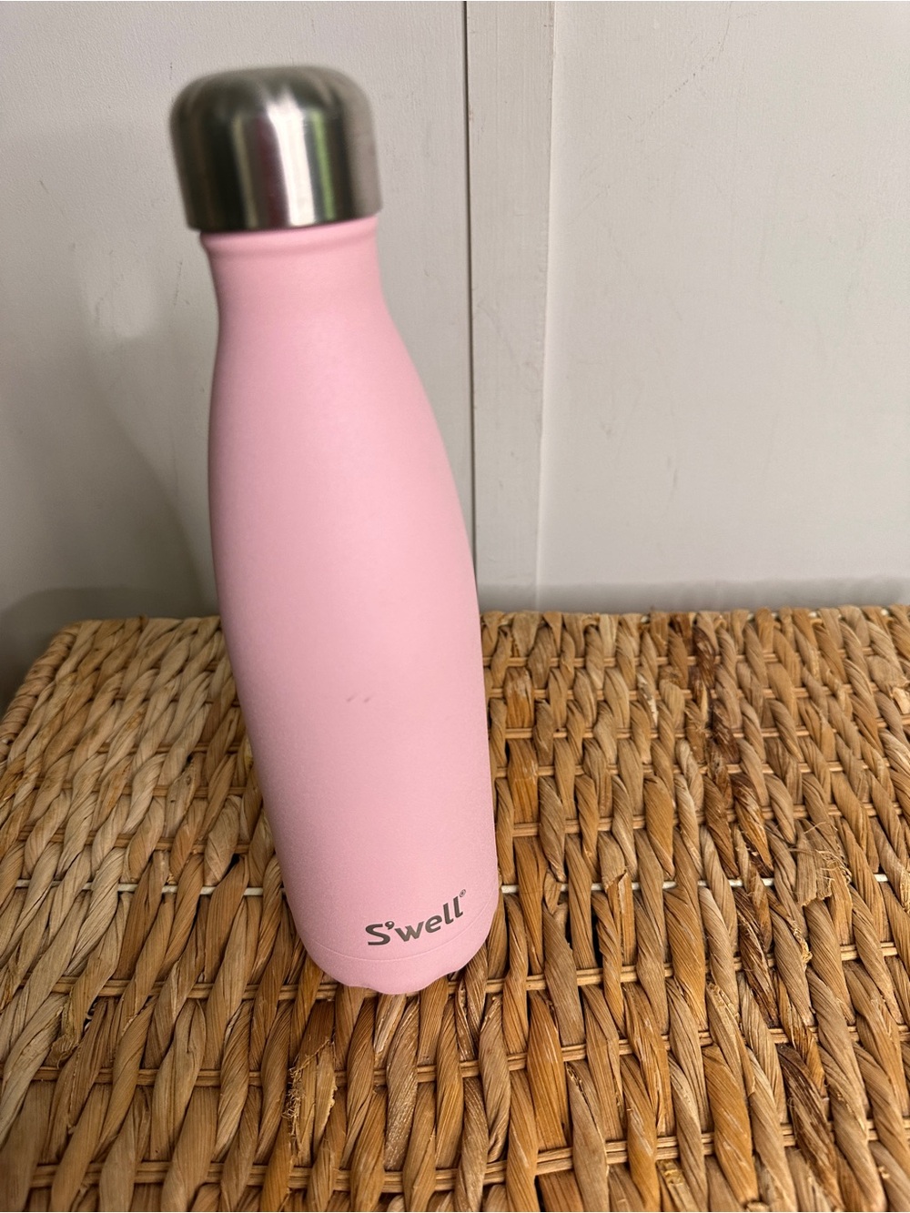 S'well Light Pink Stainless Steel Bottle with Silver Cap